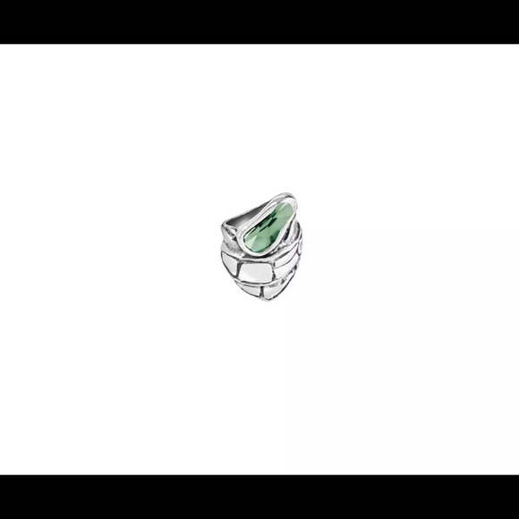 UNO de 50 Eye Of The Crocodile Ring 5.5 Small Swarovski Elements Silver Plated - Picture 3 of 4